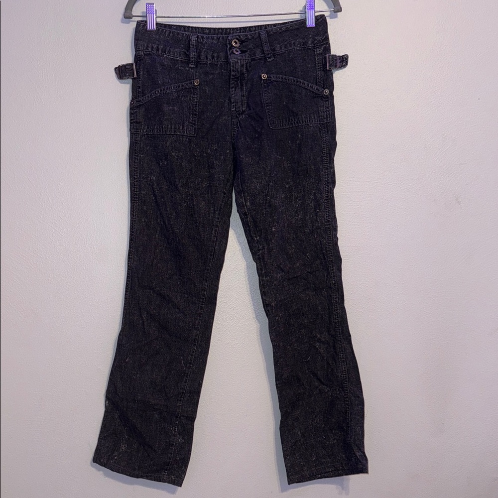 Diesel women Dark Gray low rise Bootcut Jeans